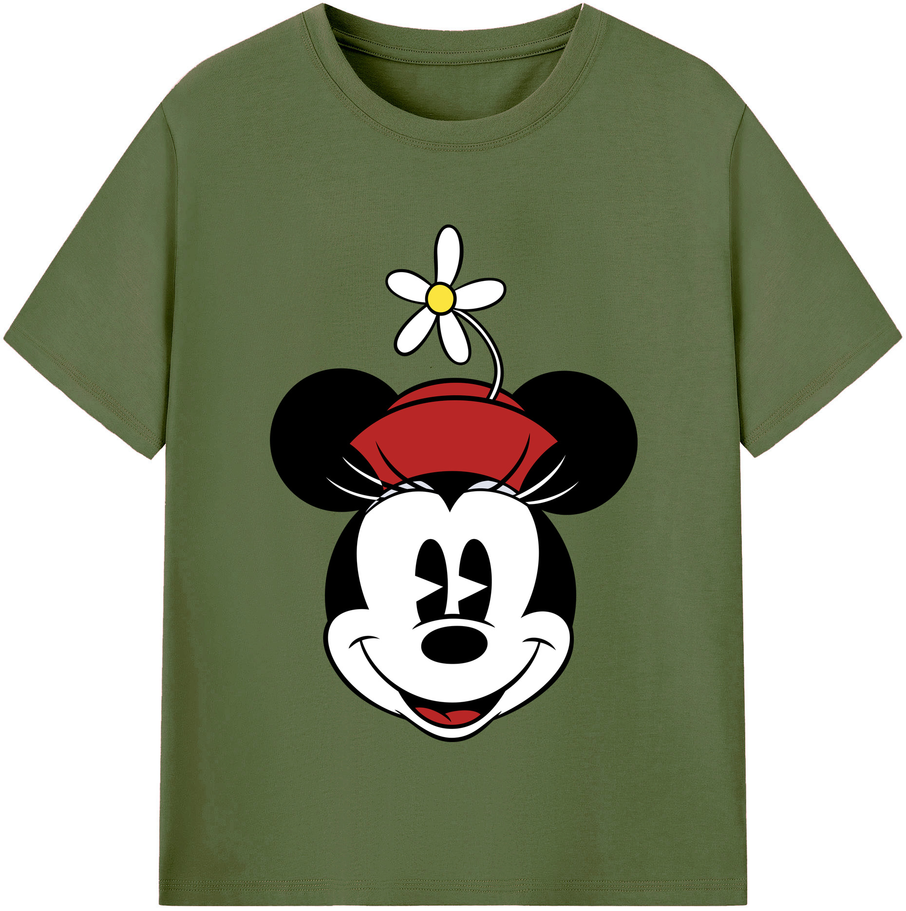 （画像用） ミッキーマウス Mickey Mouse 綿100％半袖Tシャツ（フロントプリント）
